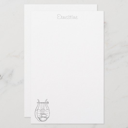 Lyre-Schreibwaren - personalisiert Briefpapier (Vorne/Hinten)