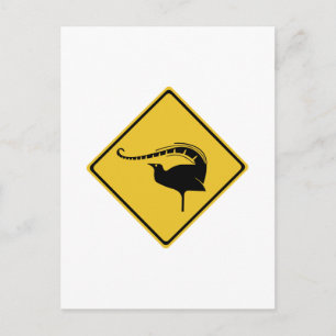 Lyrebird Crossing, Verkehrswarnung, Australien Postkarte
