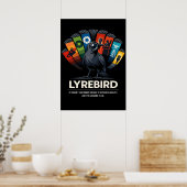 Lyrebird Reality Mimicry Kunst Poster (Küche)
