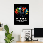 Lyrebird Reality Mimicry Kunst Poster (Heimbüro)