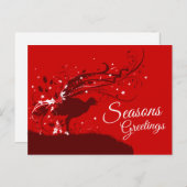 Lyrebird Weihnachten peitschende Grafik-Postkarte (Vorne/Hinten)