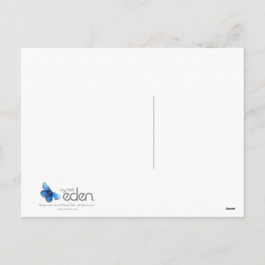 Lyrebird Weihnachten peitschenhafte grüne Postkart (Rückseite)