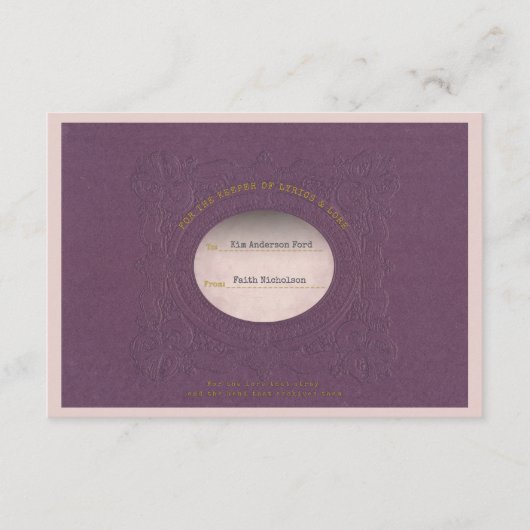 Lyric & Lore Graduation Gift Enclosure Insert Card (Vorderseite)