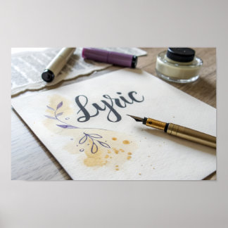 Lyric-Phrase Minimal Typography Poster