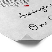 Lyric Print auf einem Star Graues Herz Song Poster (Ecke)