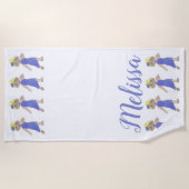 Lyrical Modern Dancer Lila Costume Dance Erwägungs Strandtuch (Vorderseite)