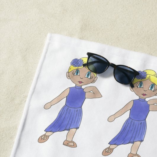 Lyrical Modern Dancer Lila Costume Dance Erwägungs Strandtuch (Beispiel)