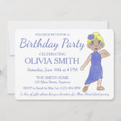 Lyrical Modern Dancer Lila Dance Birthday Party Einladung (Vorderseite)