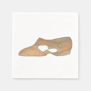 Lyrical Tan Modern Dance Teacher Dancer Shoe Serviette