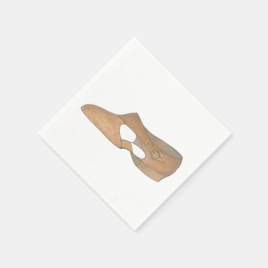 Lyrical Tan Modern Dance Teacher Dancer Shoe Serviette (Ecke)