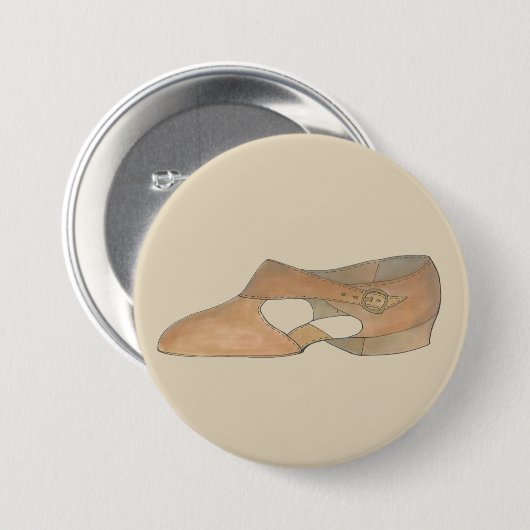 Lyrical Tan Modern Dance Teacher Showprint Button (Vorne & Hinten)