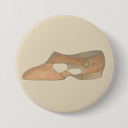 Lyrical Tan Modern Dance Teacher Showprint Button (Vorderseite)