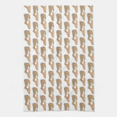 Lyrical Tan Modern Dance Teacher Showprint Geschirrtuch (Vertikal)