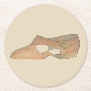Lyrical Tan Modern Dance Teacher Showprint Runder Pappuntersetzer