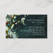 Lyrical Trees Monogram Personalisiert Visitenkarte (Rückseite)