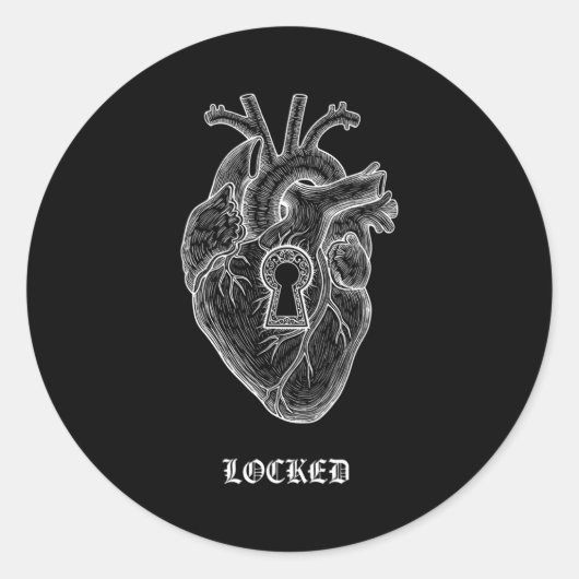 Lyriclyfe-long Sleeve Shirt-achy Breaky Heart-lock Runder Aufkleber (Vorderseite)