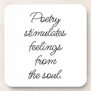 Lyrik stimuliert harten Plastikuntersetzer Getränkeuntersetzer