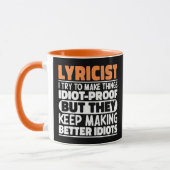Lyriker Ich versuche, die Dinge lustig Zitat Lyrik Tasse (Links)