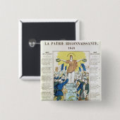 lyrisches Blatt für ein Lied eingeweiht Button (Vorne & Hinten)