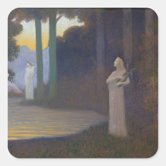 Lyrizismus im Wald, 1910 Quadratischer Aufkleber (Vorderseite)