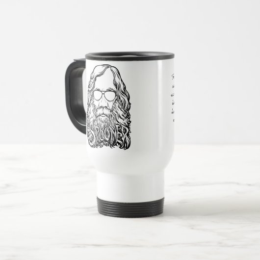 Lysander Spooner Bart und Schatten-Tasse Reisebecher (Vorderseite Links)