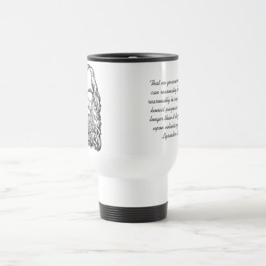 Lysander Spooner Bart und Schatten-Tasse Reisebecher (Mittel)