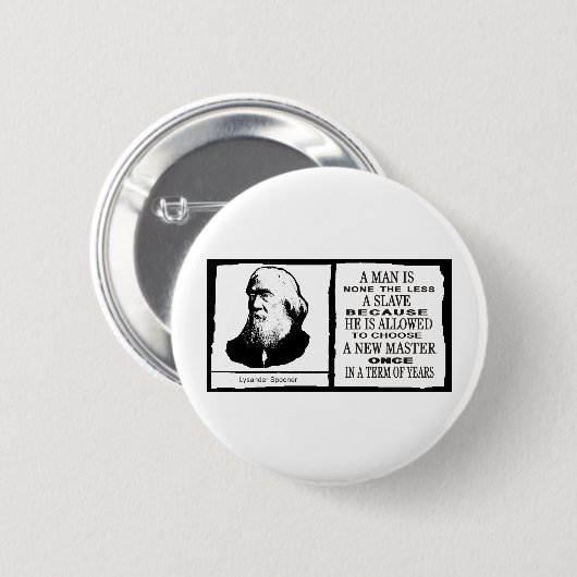 Lysander Spooner Button (Vorne & Hinten)
