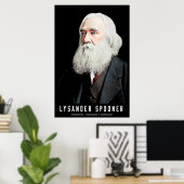 Lysander Spooner eingefärbtes individualisierbares Poster (Heimbüro)