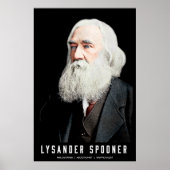 Lysander Spooner eingefärbtes individualisierbares Poster (Vorne)