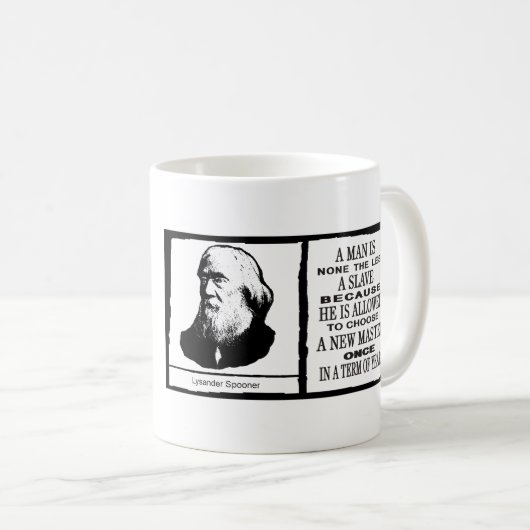Lysander Spooner Kaffeetasse (VorderseiteRechts)
