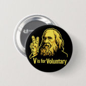 Lysander Spooner Voluntaryism Knöpfe Button (Vorne & Hinten)