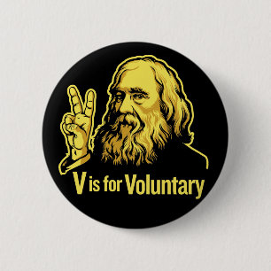 Lysander Spooner Voluntaryism Knöpfe Button