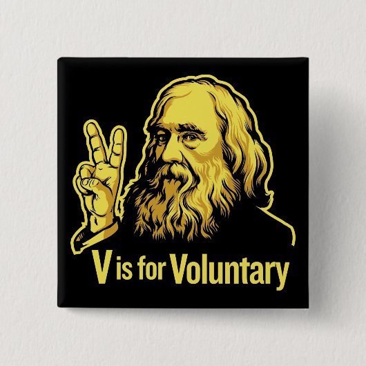 Lysander Spooner Voluntaryism Knöpfe Button (Vorderseite)