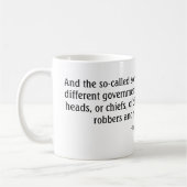 Lysander Spooner Zitat-Tasse Kaffeetasse (Links)
