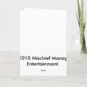 Lysander und Renfield Caroling Feiertagskarte (Rückseite)