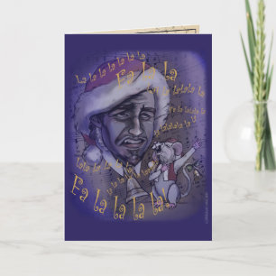 Lysander und Renfield Caroling Feiertagskarte