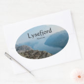 Lysefjord Norwegen Ovaler Aufkleber (Umschlag)