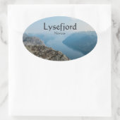 Lysefjord Norwegen Ovaler Aufkleber (Tasche)