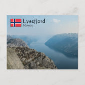 Lysefjord Norwegen Postkarte (Vorderseite)