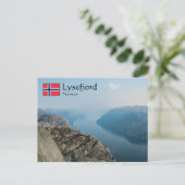 Lysefjord Norwegen Postkarte (Stehend Vorderseite)