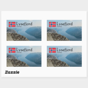 Lysefjord Norwegen Rechteckiger Aufkleber
