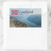 Lysefjord Norwegen Rechteckiger Aufkleber (Tasche)