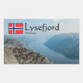 Lysefjord Norwegen Rechteckiger Aufkleber (Vorderseite)