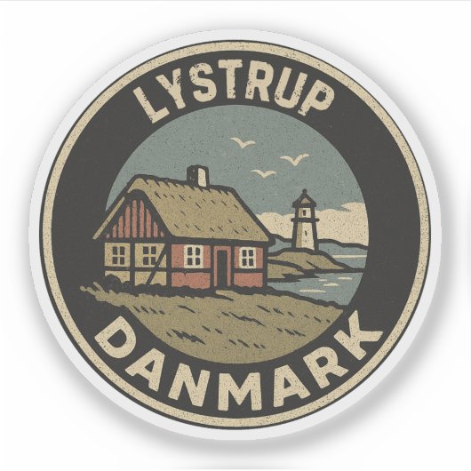 Lystrup, Dänemark Aufkleber (Vorderseite)