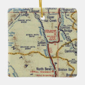 Lytton BC Vintage Karte Keramikornament (Vorderseite)