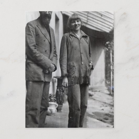 Lytton Strachey und Iris Tree Postkarte (Vorderseite)