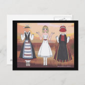 Lyyli of Finland Paper Doll Postcard Postkarte (Vorne/Hinten)