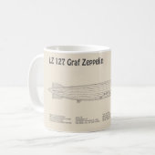 LZ 127 Graf Zeppelin - Luftschiff Blueprint Plans Kaffeetasse (Vorderseite Links)