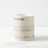 LZ 127 Graf Zeppelin - Luftschiff Blueprint Plans Kaffeetasse (Mittel)