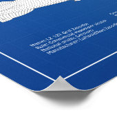 LZ 127 Graf Zeppelin - Luftschiff Blueprint Plans  Poster (Ecke)